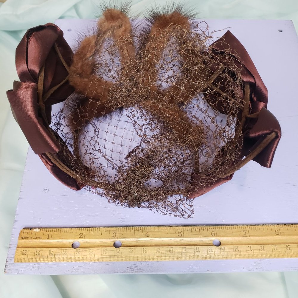 Vintage bow & faux fur headband - Picture 6 of 6